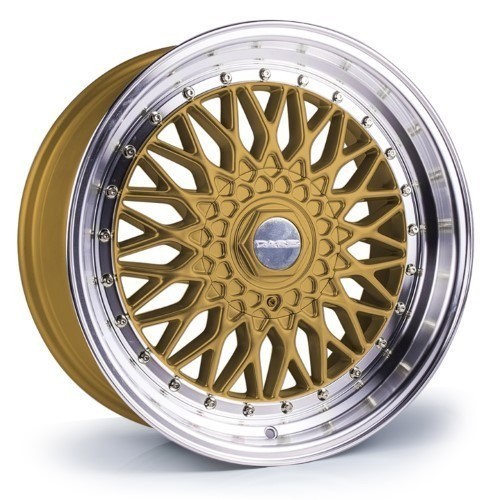 Dare RS 17" 8,5J ET20 5x112/5x120 Gold Polished Chrome Rivets