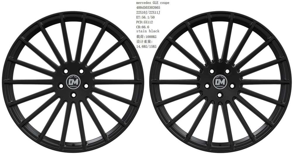 Dawmac Forged 22'' 10J ET56 + 11J ET50 5x112 Satin Black