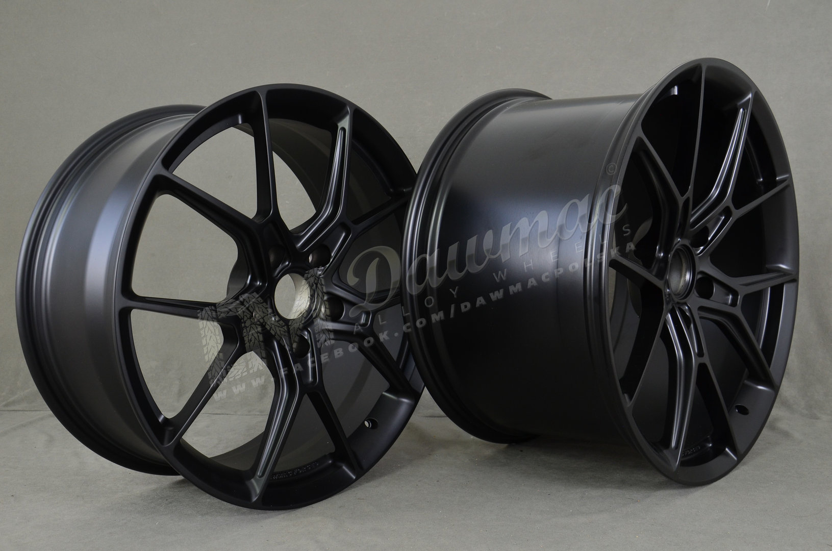Dawmac Forged ES727 20" 8,5J ET47 + 21" 12J ET68 5x130 Satin Black - obrazek 5