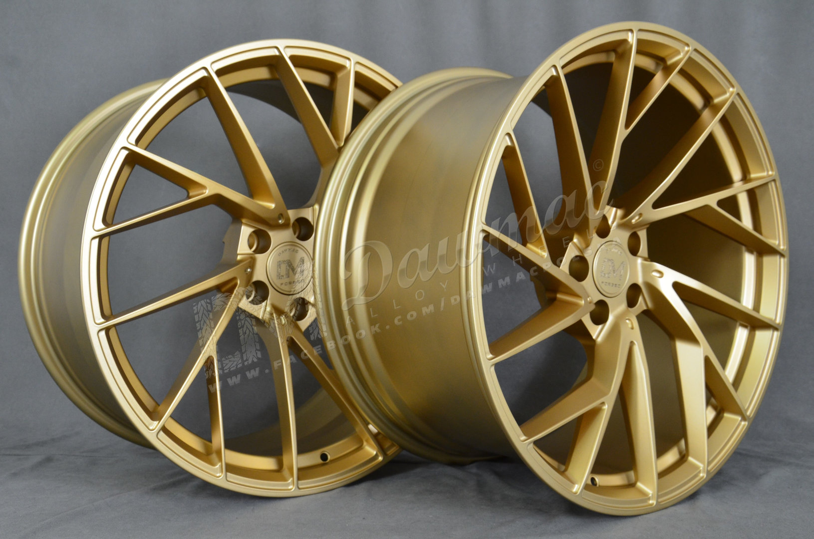 Dawmac Forged F-1187 21" 10J ET24 + 11J ET24 5x112 Satin Gold - obrazek 4