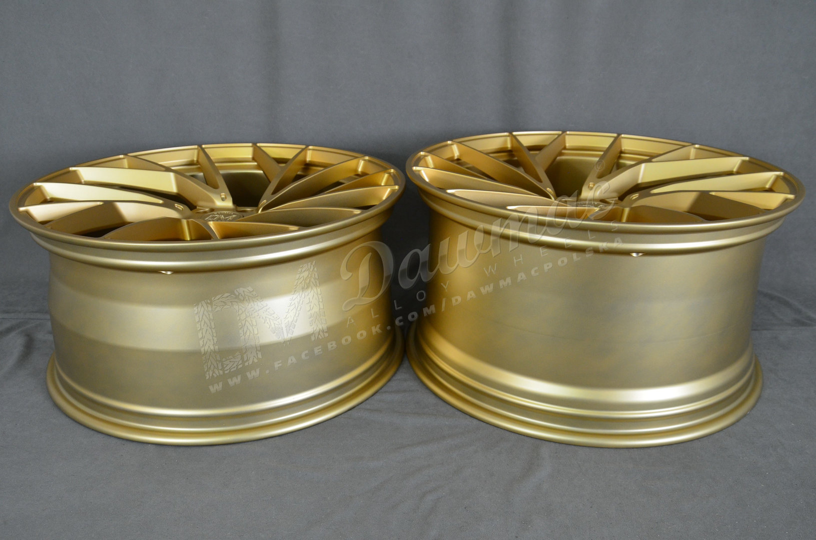 Dawmac Forged F-1187 21" 10J ET24 + 11J ET24 5x112 Satin Gold - obrazek 7