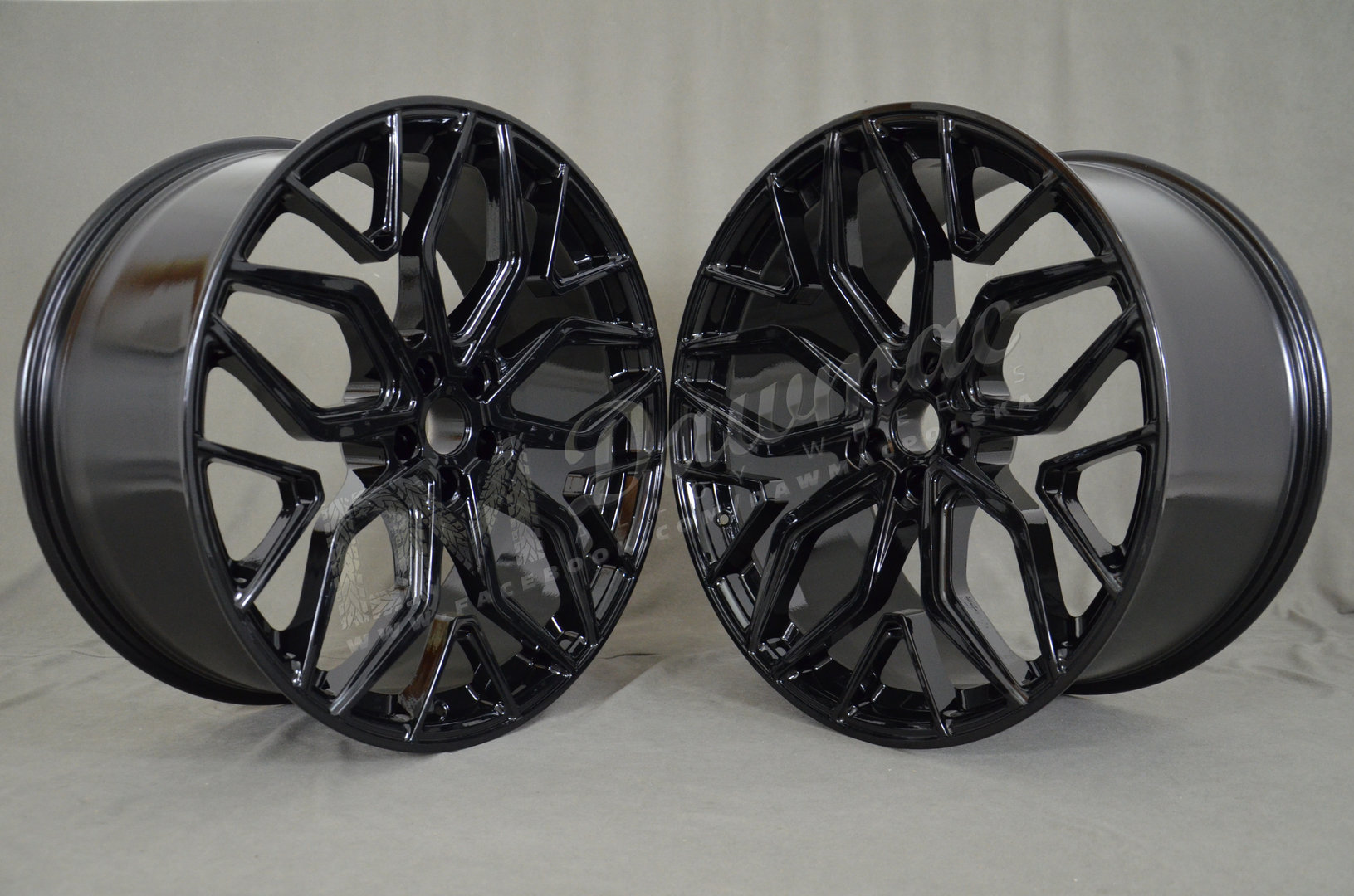 Dawmac Forged F-1273 22" 9,5J ET28 + 11J ET28 5x112 Gloss Black - obrazek 3