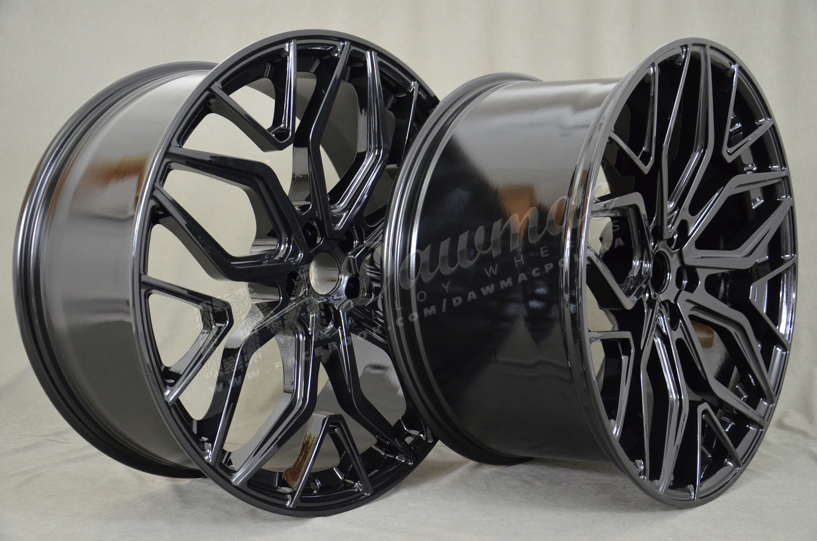 Dawmac Forged F-1273 22" 9,5J ET28 + 11J ET28 5x112 Gloss Black - obrazek 5