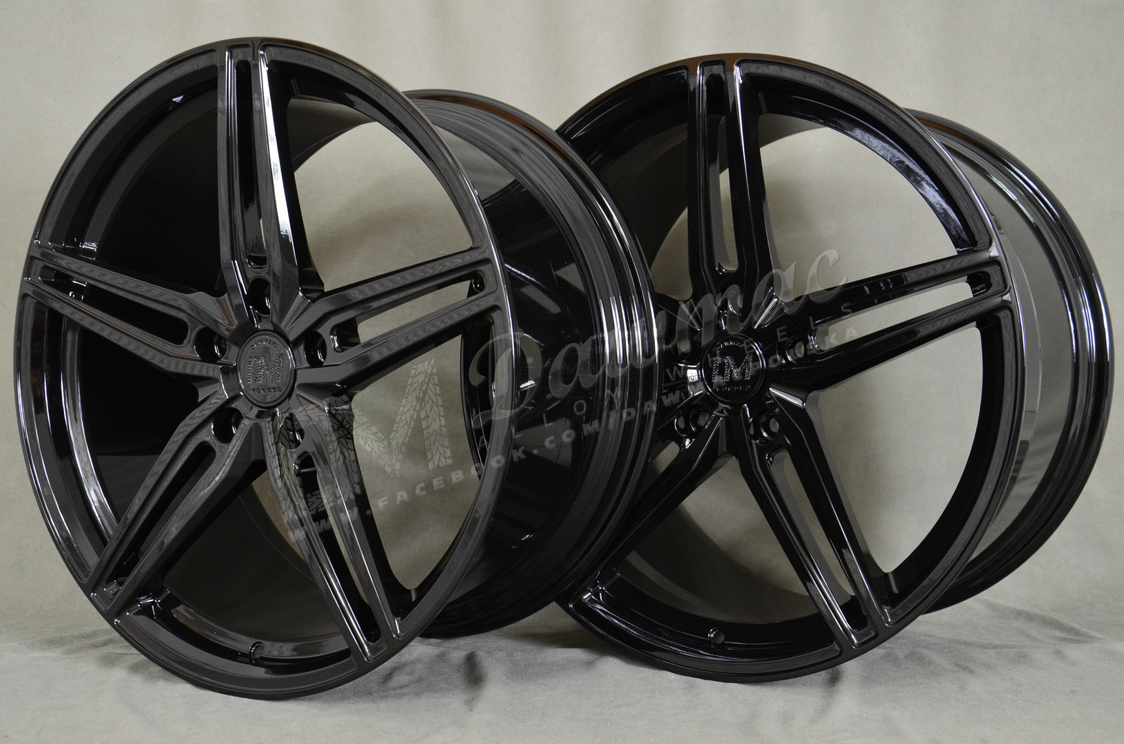 Dawmac Forged F-1677 21" 9,5J ET60 + 11,5J ET66 5x130 Gloss Black - obrazek 5