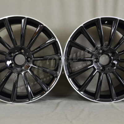 EMR Model: 1017 19" 8,5J ET44 + 9,5J ET48 5x112 Black Lip Polished