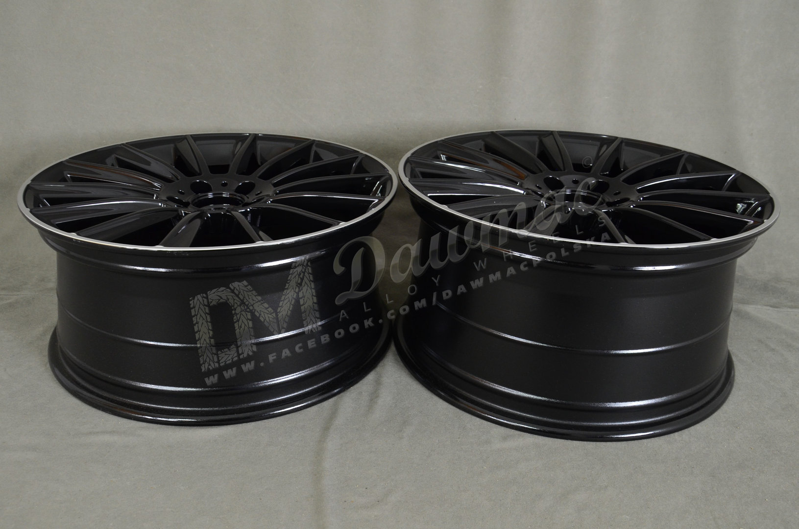 EMR Model: 1017 19" 8,5J ET44 + 9,5J ET48 5x112 Black Lip Polished - obrazek 7