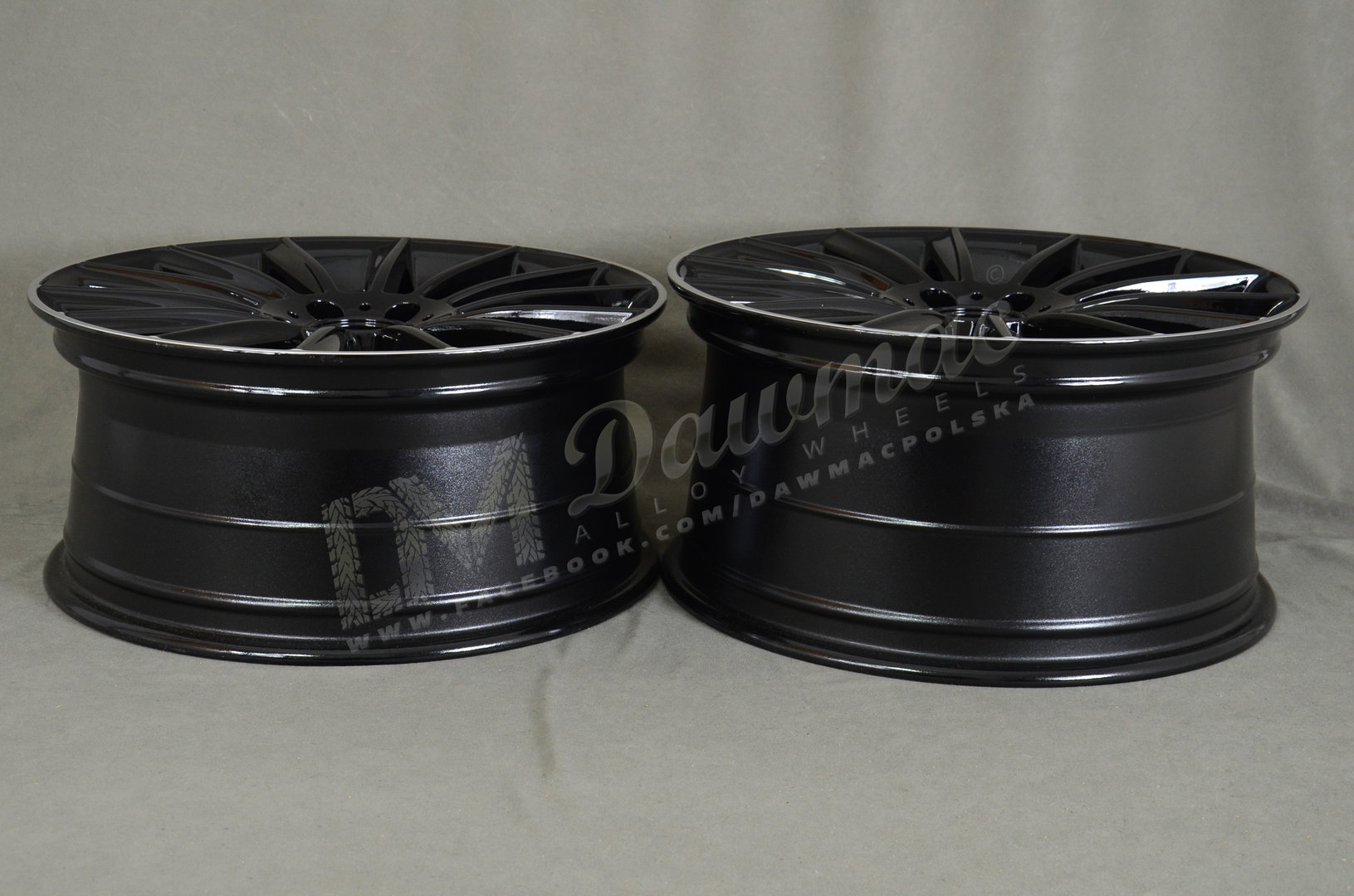 EMR Model: 1017 19" 8,5J ET44 + 9,5J ET48 5x112 Black Lip Polished - obrazek 8