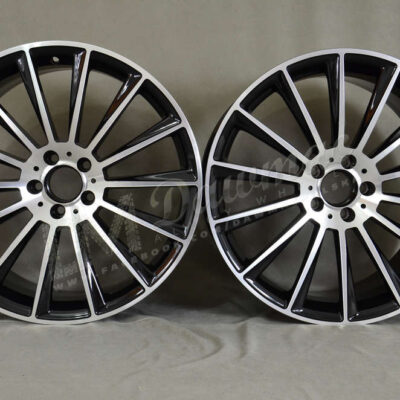 EMR Model: 1017 20" 8,5J ET38 + 9,5J ET48 5x112 Black Face Polished