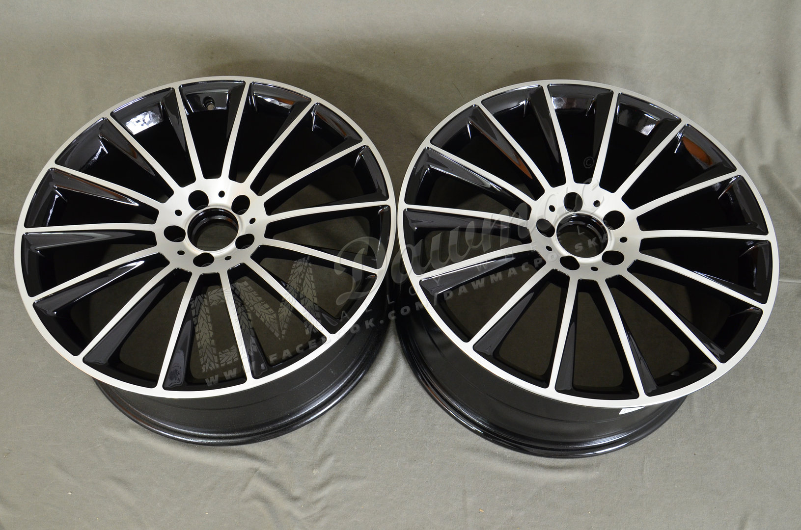 EMR Model: 1017 20" 8,5J ET38 + 9,5J ET48 5x112 Black Face Polished - obrazek 6