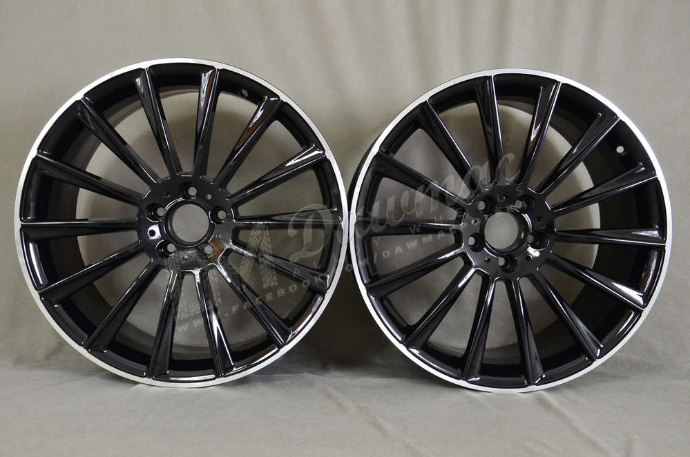 EMR Model: 1017 20" 8,5J ET38 + 9,5J ET48 5x112 Black Lip Polished