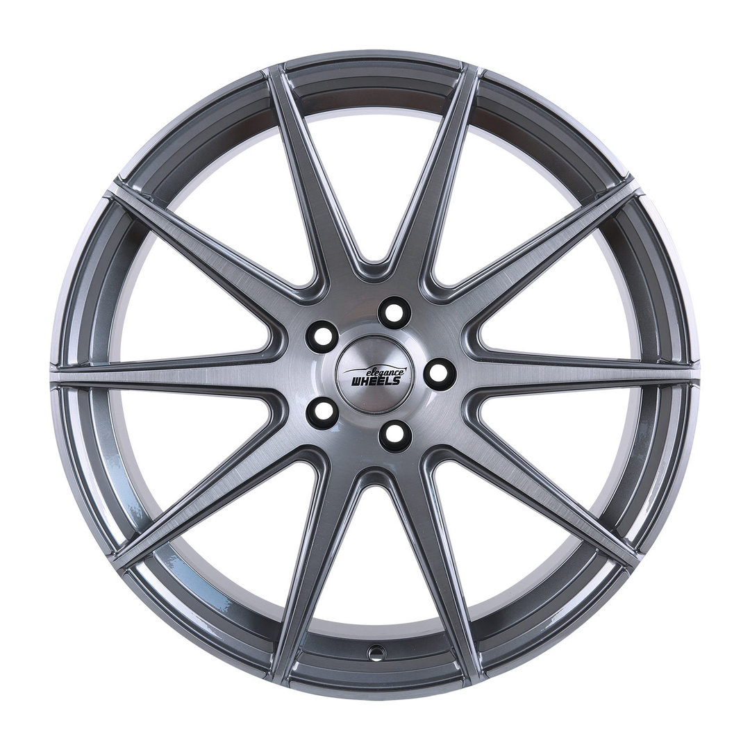 Elegance Wheels E1FF Deep Concave 20" 10,5J ET45 5x112 Titanium Brushed - obrazek 3