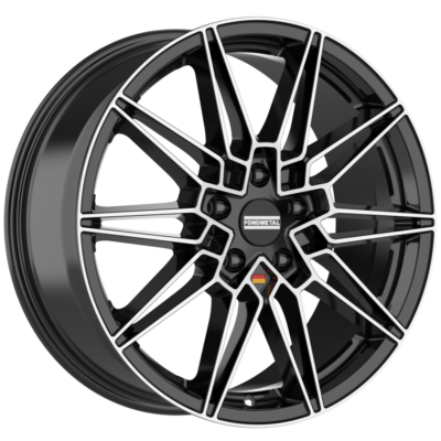 F.Metal Thoe 19" 9J ET27 5x120 Glossy Black Machined