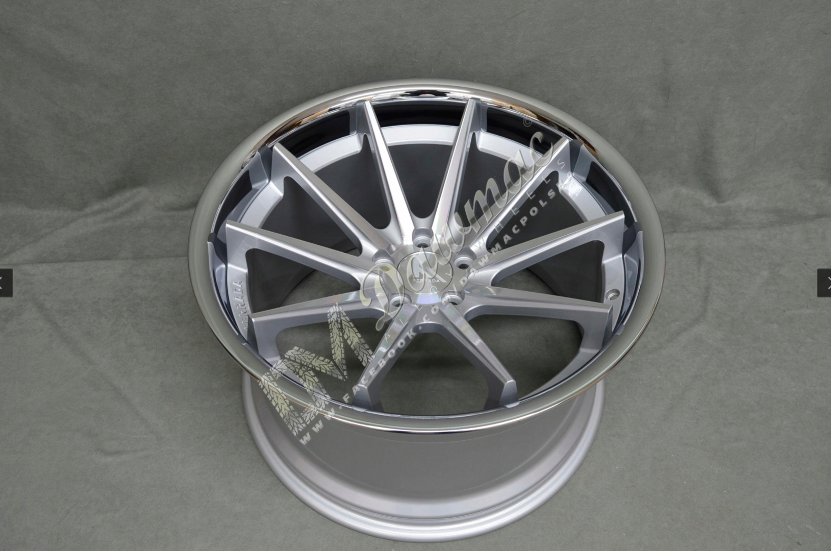 Ferrada Wheels FR4 20" 10,5J ET38 5x112 Machine Silver Chrome Lip - obrazek 5