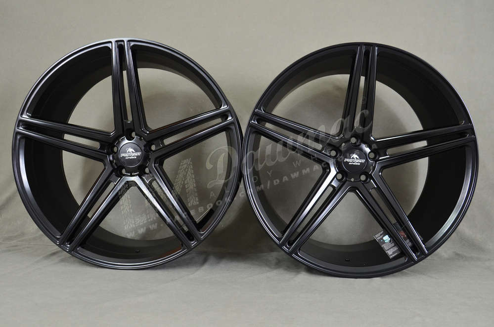 Forzza Bosan 22" 9J ET25 + 10,5J ET38 5x112 Satin Black