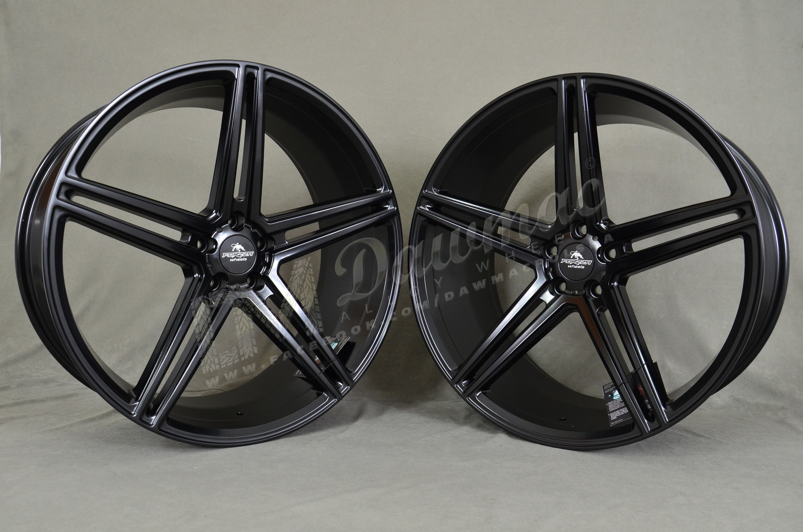 Forzza Bosan 22" 9J ET25 + 10,5J ET38 5x112 Satin Black - obrazek 3