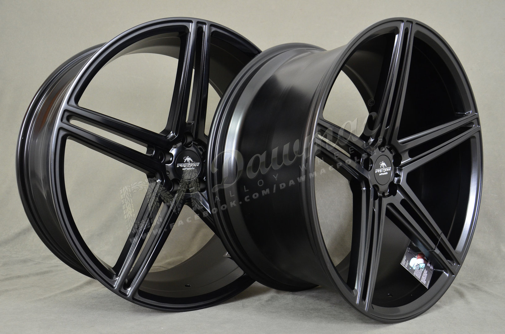 Forzza Bosan 22" 9J ET25 + 10,5J ET38 5x112 Satin Black - obrazek 4