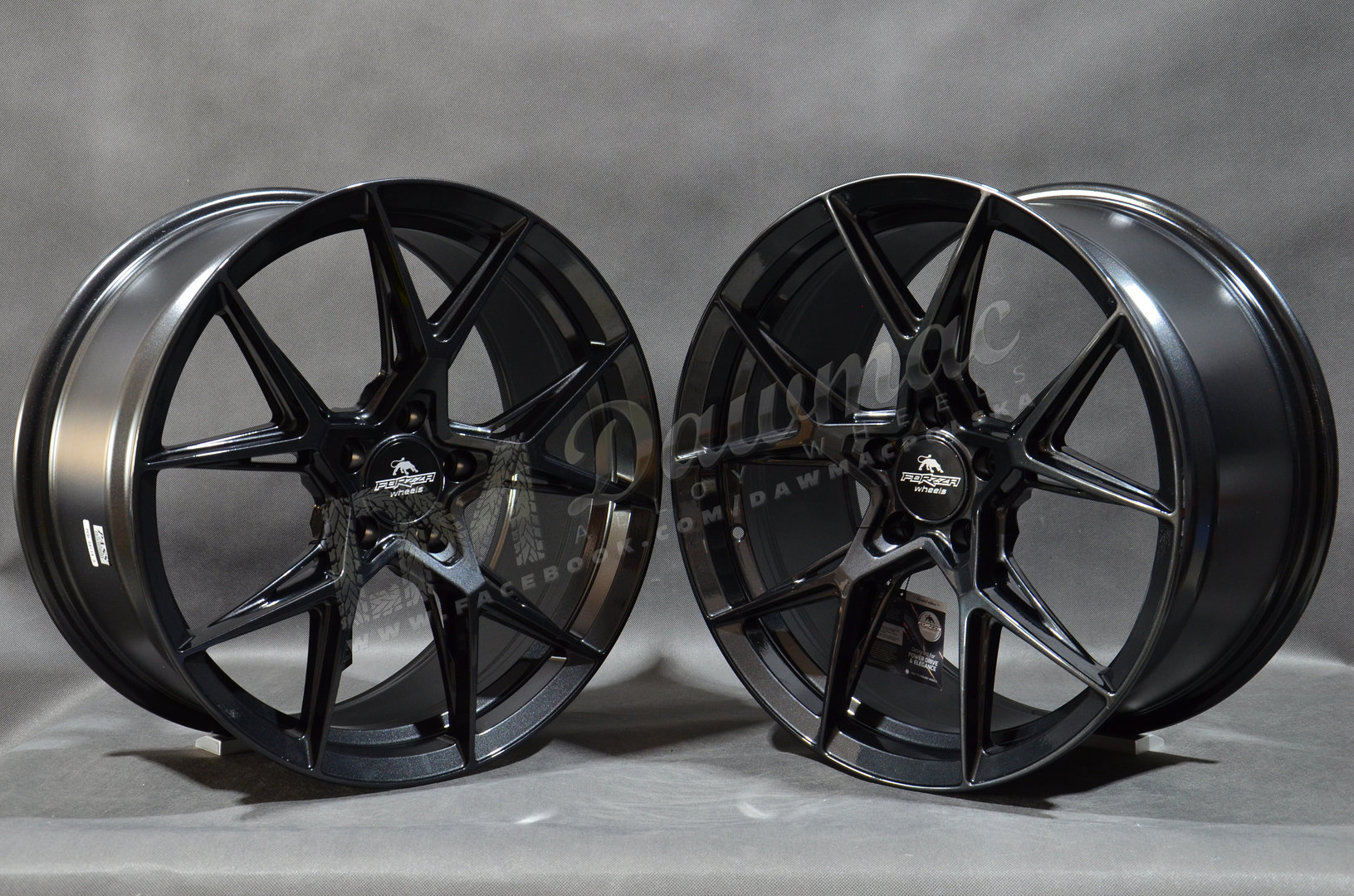 Forzza Oregon 19" 8,5J ET42 + 9,5J ET40 5x114,3 Black Magic - obrazek 3