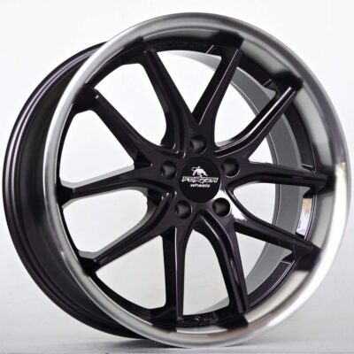 Forzza Storm 19" 8.5J ET30 5x120 Black Magic Lip Polished