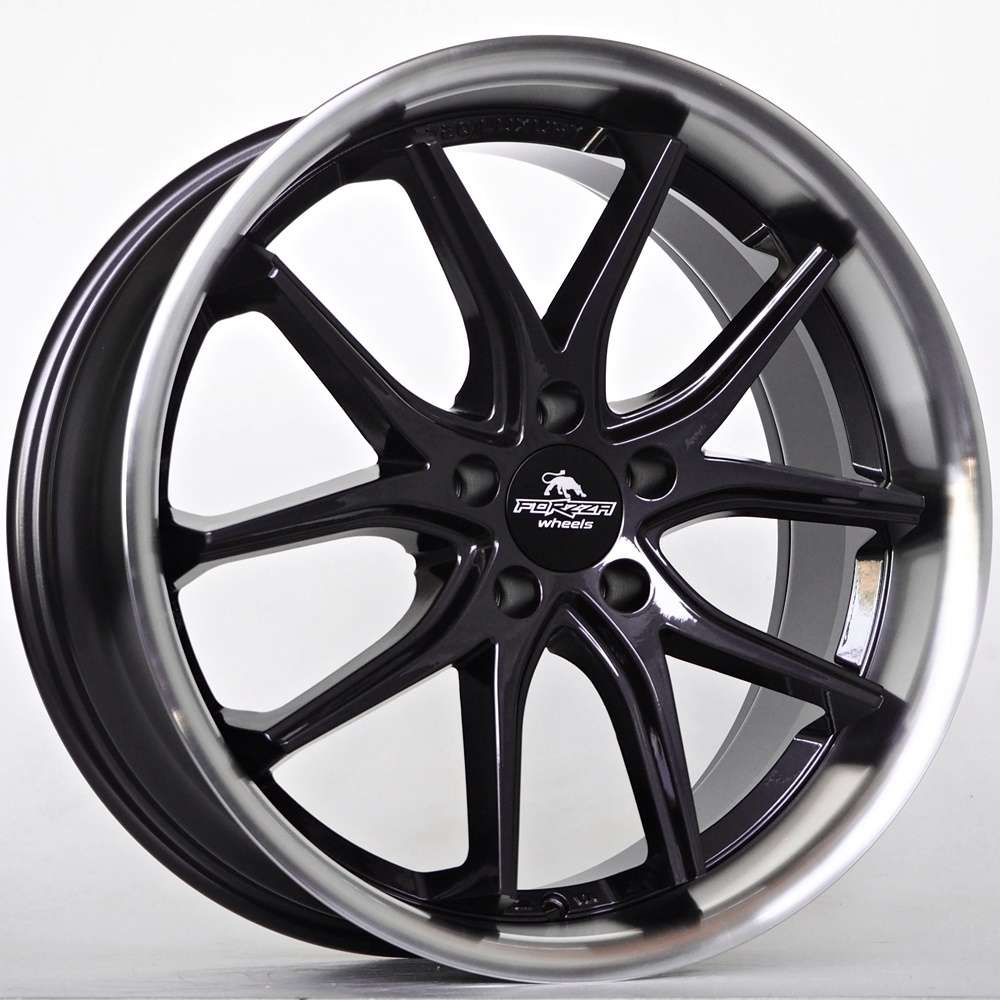 Forzza Storm 19" 9.5J ET40 5x112 Black Magic Lip Polished