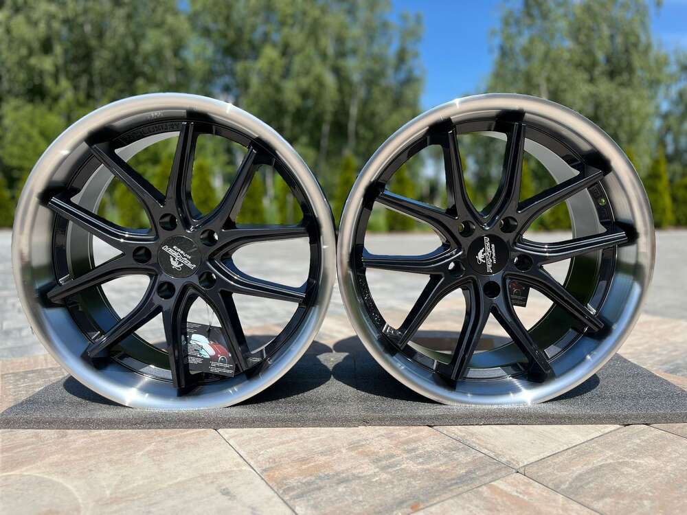 Forzza Storm 20" 9J ET25 + 10,5J ET40 5x112 Black Magic Lip Polished