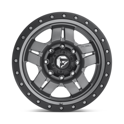 Fuel Anza 15" 8,5J ET-18 5x114,3 Matt Gun Metal Black Bead Ring - obrazek 4