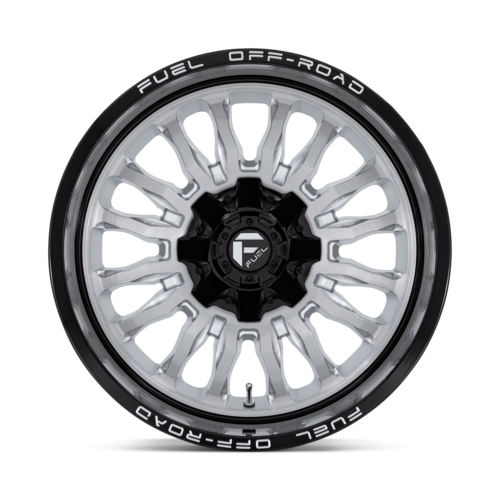 Fuel Arc 20" 10J ET-18 6x135/6x139,7 Silver Brushed Face with Milled Black Lip - obrazek 4