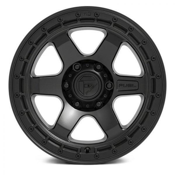 Fuel Block 18" 9J ET1 6x139,7 Matte Black w/ Black Ring - obrazek 3