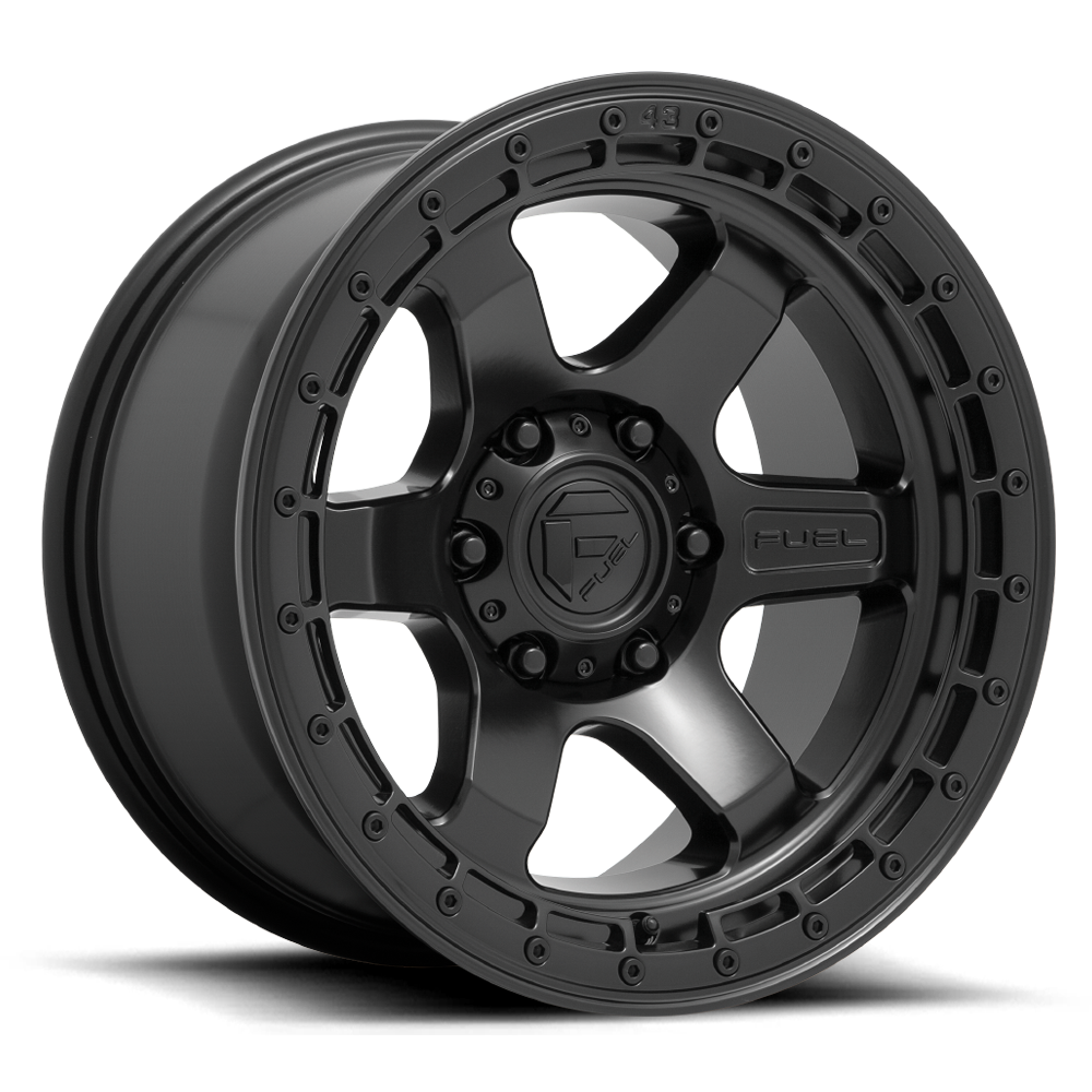 Fuel Block 18" 9J ET20 5x127 Matte Black w/ Black Ring