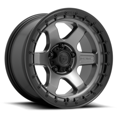 Fuel Block 18" 9J ET20 5x127 Matte Gunmetal w/ Black Ring