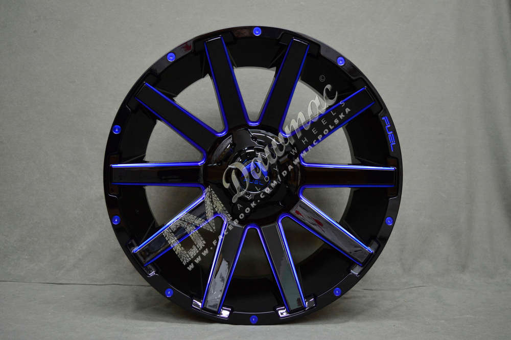 Fuel Contra 18" 9J ET-12 6x135/6x139,7 Gloss Black Milled Blue
