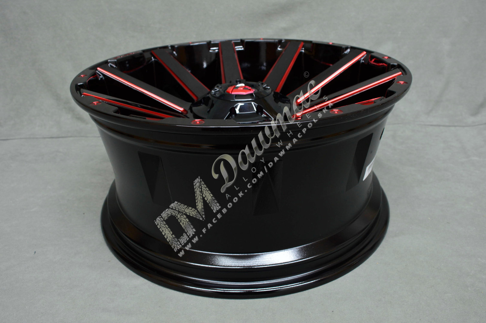 Fuel Contra 20" 9J ET1 5x114,3/5x127 Gloss Black Milled Red - obrazek 7