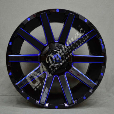 Fuel Contra 20" 9J ET2 6x135/6x139,7 Gloss Black Milled Blue