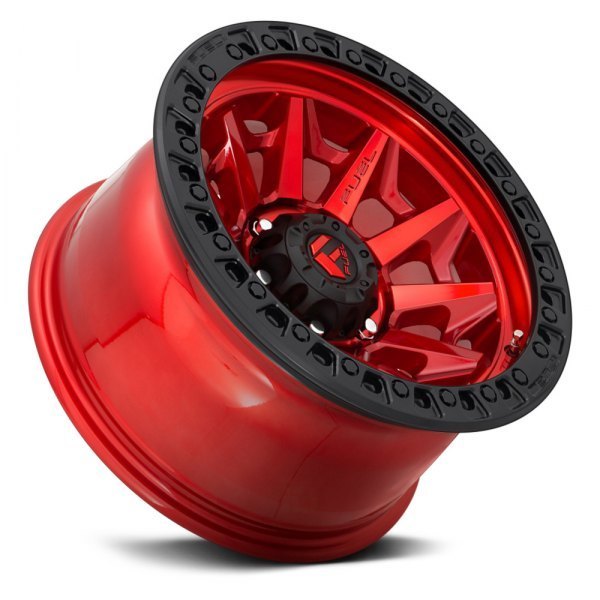 Fuel Covert 17" 9J ET1 6x139,7 Candy Red Black Bead Ring - obrazek 3