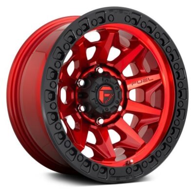 Fuel Covert 18" 9J ET-12 5x127 Candy Red Black Bead Ring
