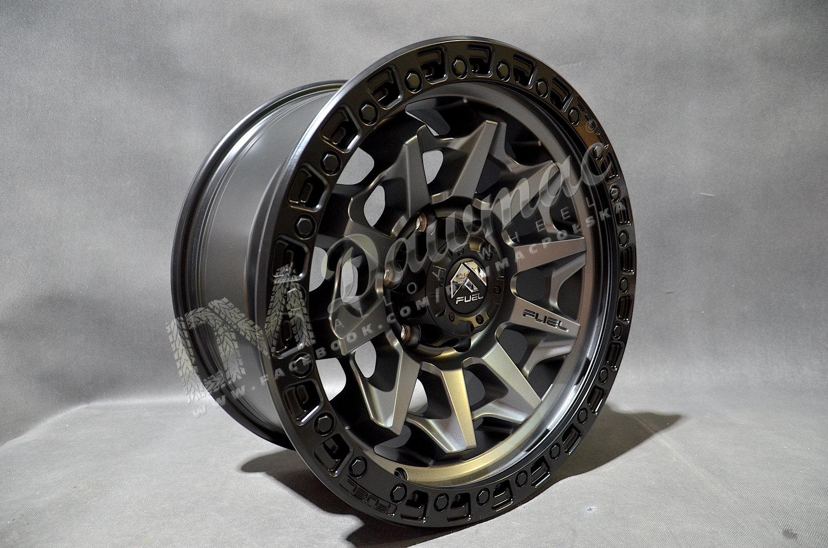 Fuel Covert 20" 10J ET-18 5x127 Matte Gunmetal Black Bead Ring - obrazek 3