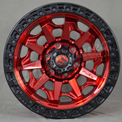Fuel Covert 20" 9J ET1 5x127 Candy Red with Matte Black Ring