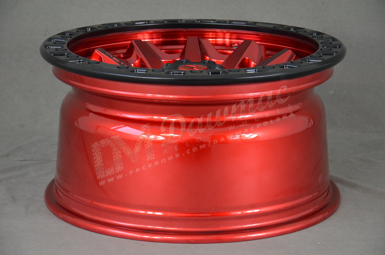 Fuel Covert 20" 9J ET20 5x127 Candy Red with Matte Black Ring - obrazek 6