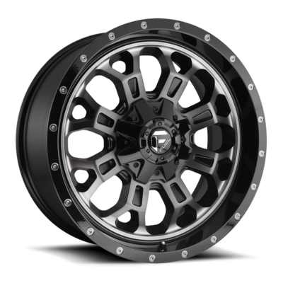 Fuel Crush 17" 9J ET1 5x114,3/5x127 Gloss Black Double Dark Tint