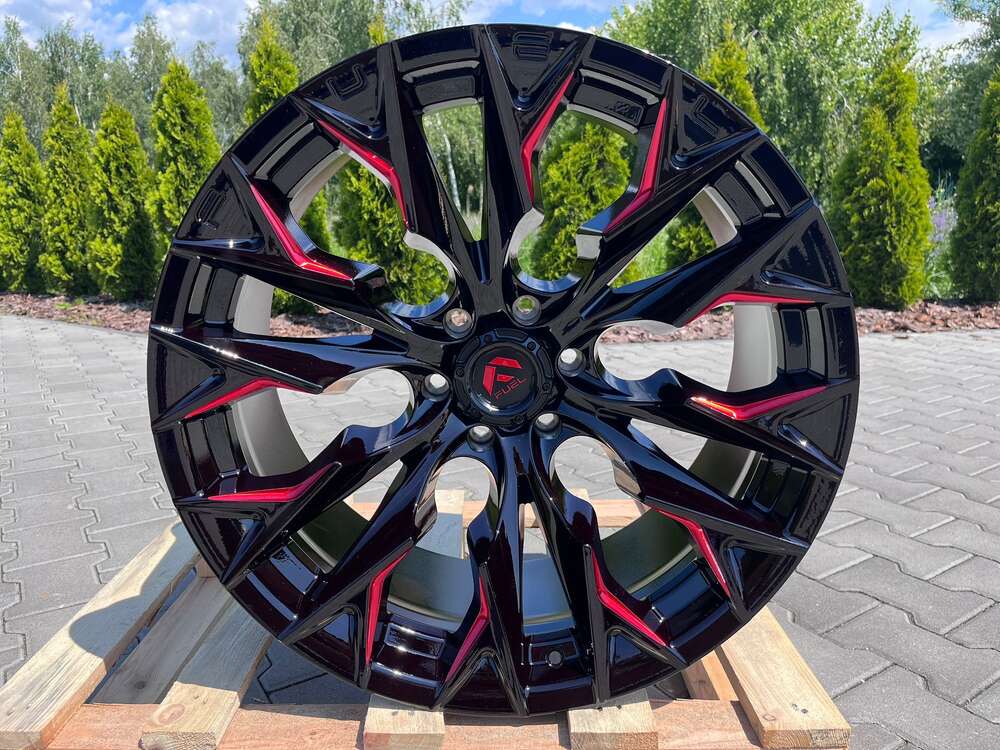 Fuel Flame 22" 10J ET-18 6x139,7 Candy Red Gloss Black Milled