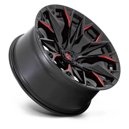 Fuel Flame 22" 10J ET-44 6x139,7 Candy Red Gloss Black Milled - obrazek 3