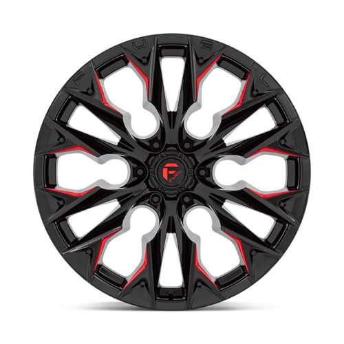Fuel Flame 22" 10J ET-44 6x139,7 Candy Red Gloss Black Milled - obrazek 4