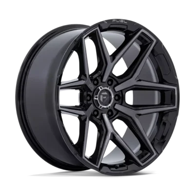 Fuel Flux 20" 8,5J ET45 6x139,7 Gloss Black Brush FC Gray DDT