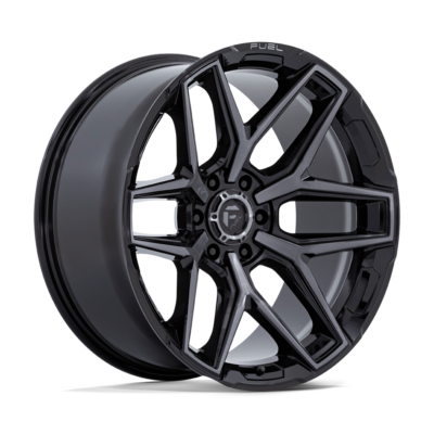 Fuel Flux 22" 10J ET-18 6x139,7 Gloss Black Brushed Face With Gray Tint