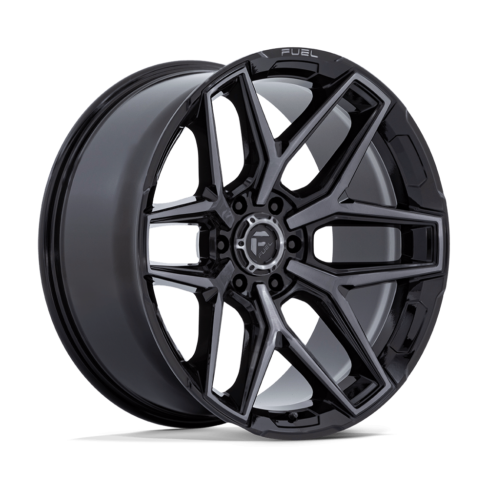 Fuel Flux 22" 10J ET-18 6x139,7 Gloss Black Brushed Face With Gray Tint