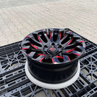 Fuel Quake 18" 9J ET1 6x139,7 Gloss Black Milled Red Tint