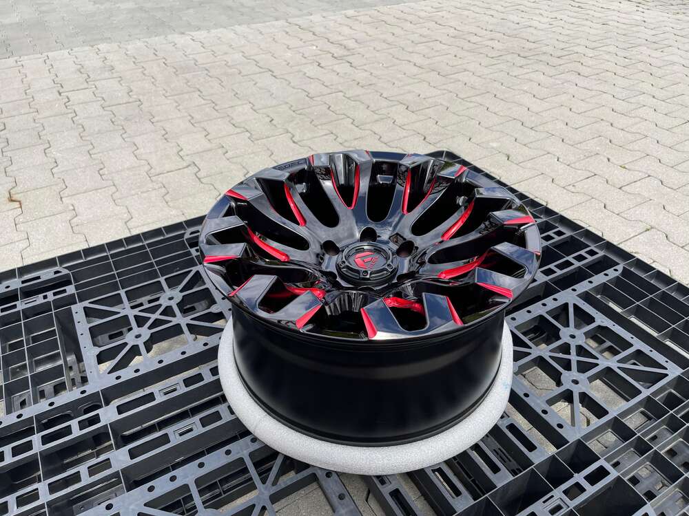 Fuel Quake 18" 9J ET1 6x139,7 Gloss Black Milled Red Tint