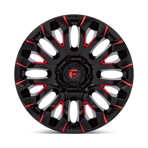 Fuel Quake 18" 9J ET1 6x139,7 Gloss Black Milled Red Tint - obrazek 7
