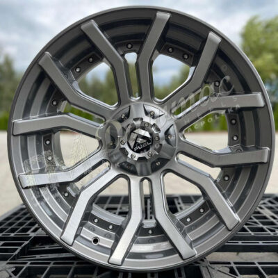 Fuel Rage 20" 10J ET-18 5x127/5x139,7 Brushed Gun Metal Tinted Clear