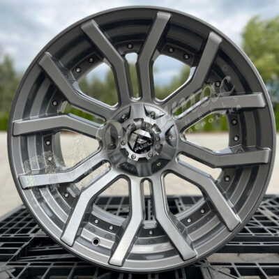 Fuel Rage 20" 10J ET-18 6x135/6x139,7 Brushed Gun Metal Tinted Clear