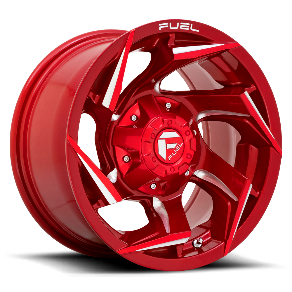 Fuel Reaction 22" 10J ET-18 6x135/6x139,7 Candy Red Milled - obrazek 3